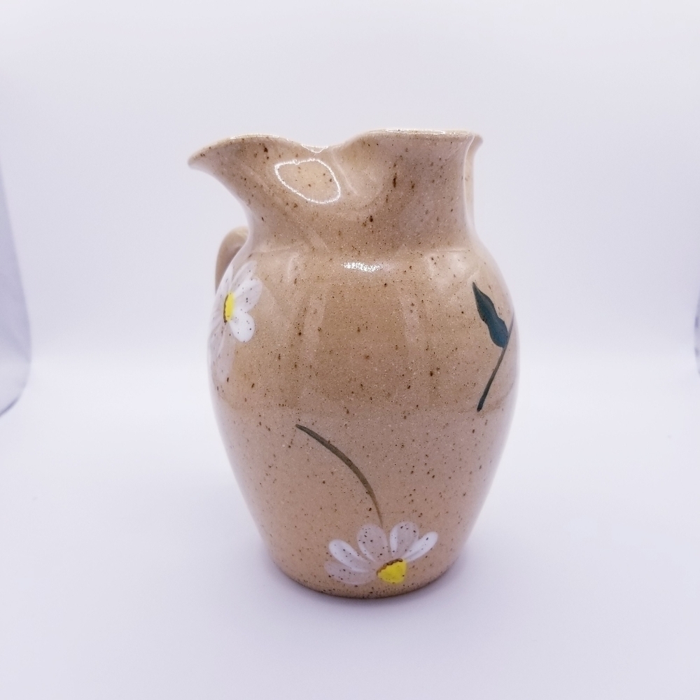 Three Rivers Pottery Floral Daisy Stoneware Pitcher - Picture 9 of 9